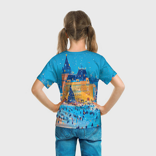 Детская футболка Московские новогодние каникулы / 3D-принт – фото 6