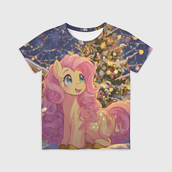 Футболка детская Милая пони и новый год, цвет: 3D-принт