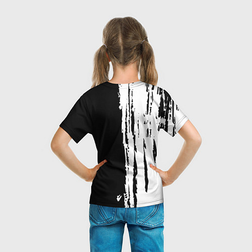 Детская футболка Tottenham Hotspur белые краски / 3D-принт – фото 6