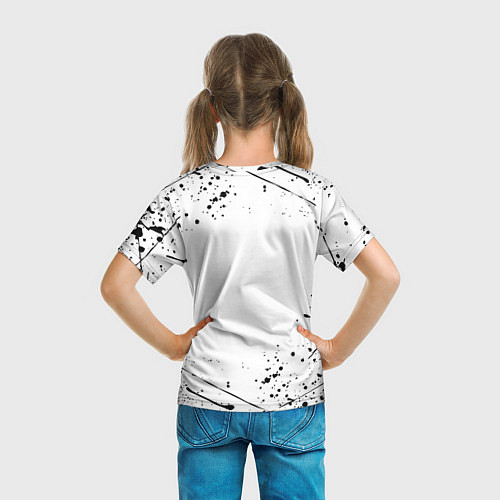 Детская футболка Barcelona брызги красок / 3D-принт – фото 6
