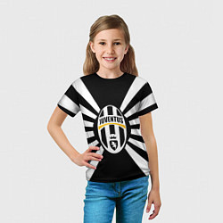 Футболка детская Ювентус линии, цвет: 3D-принт — фото 2