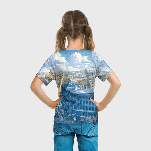 Детская футболка Зимний утренний Питер / 3D-принт – фото 6