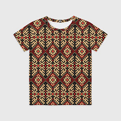 Детская футболка Славянский вышивной орнамент макошь