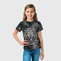 Футболка детская Не буди лихо пока оно тихо - медведь русич, цвет: 3D-принт — фото 2