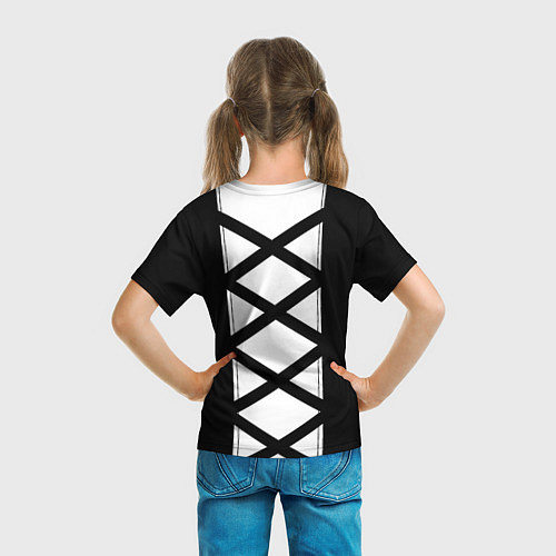 Детская футболка Ювентус геометрия полосы линии / 3D-принт – фото 6