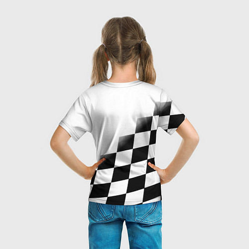 Детская футболка Ювентус клетка краски / 3D-принт – фото 6