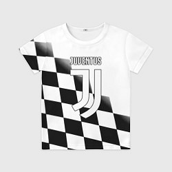 Футболка детская Ювентус клетка краски, цвет: 3D-принт