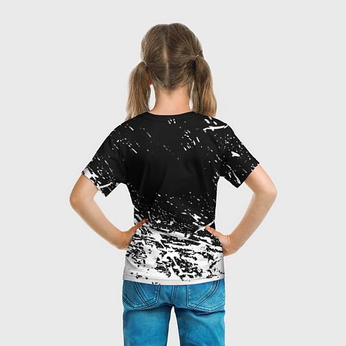 Детская футболка Реал Мадрид краски текстура / 3D-принт – фото 6