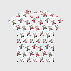 Футболка детская Рождественские гонщики, цвет: 3D-принт