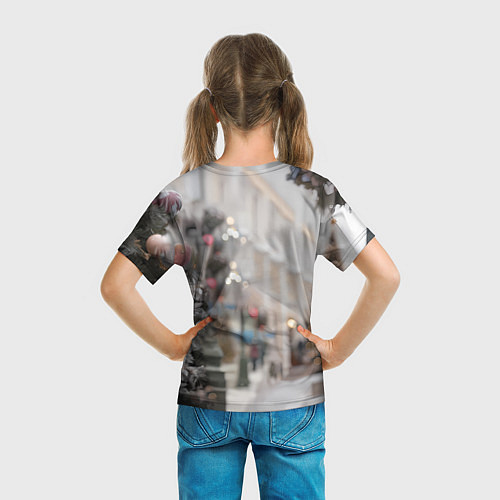 Детская футболка Новогодняя лошадка у елки / 3D-принт – фото 6