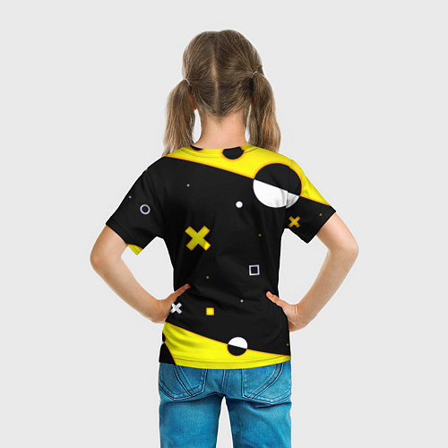 Детская футболка Borussia геометрия текстура / 3D-принт – фото 6