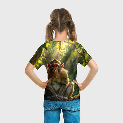 Детская футболка Лесная обезьянка / 3D-принт – фото 6