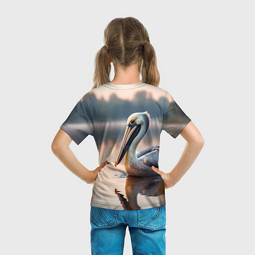 Детская футболка Пеликан на рассвете / 3D-принт – фото 6