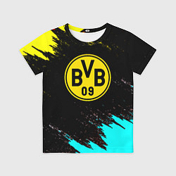 Футболка детская Borussia краски штрихи, цвет: 3D-принт