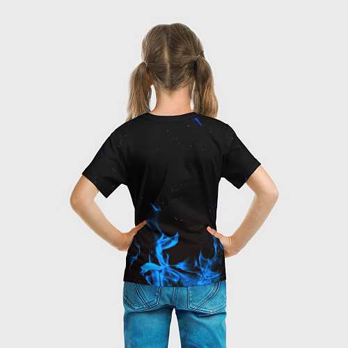 Детская футболка Наполи синий огонь / 3D-принт – фото 6