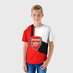 Футболка детская Арсенал геометрия спорт, цвет: 3D-принт — фото 2