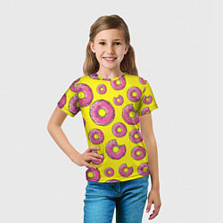 Футболка детская Пончики Гомера, цвет: 3D-принт — фото 2