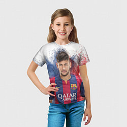 Футболка детская Neymar FCB, цвет: 3D-принт — фото 2