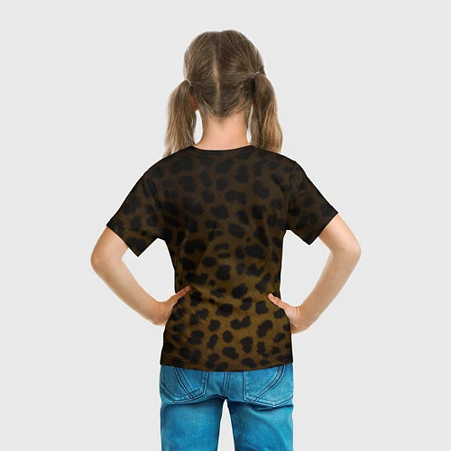 Детская футболка Рык леопарда / 3D-принт – фото 6