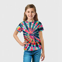Футболка детская Tie dye, цвет: 3D-принт — фото 2