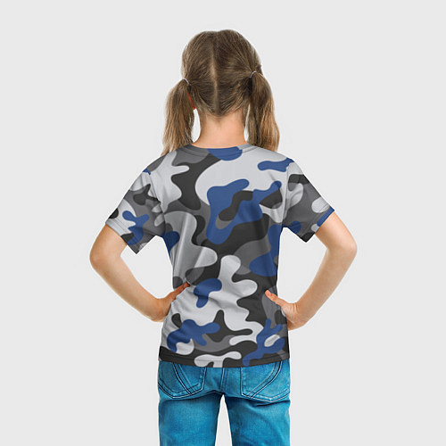 Детская футболка Зимний камуфляж / 3D-принт – фото 6