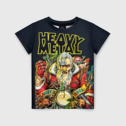 Футболка детская Heavy Metal Santa, цвет: 3D-принт