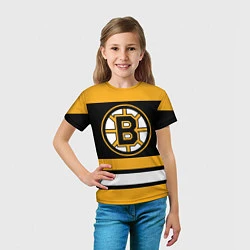 Футболка детская Boston Bruins, цвет: 3D-принт — фото 2