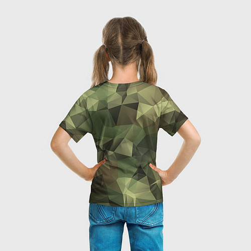 Детская футболка Зеленый фонарь: камуфляж / 3D-принт – фото 6
