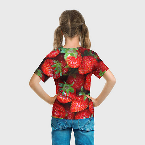 Детская футболка Клубничная / 3D-принт – фото 6