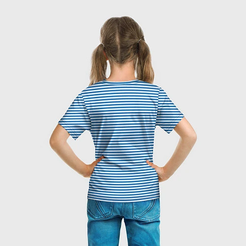 Детская футболка Тельняшка Герб РФ / 3D-принт – фото 6