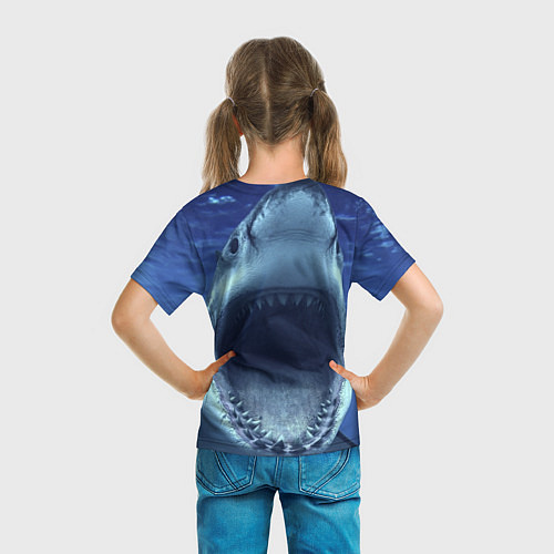 Детская футболка Белая акула / 3D-принт – фото 6