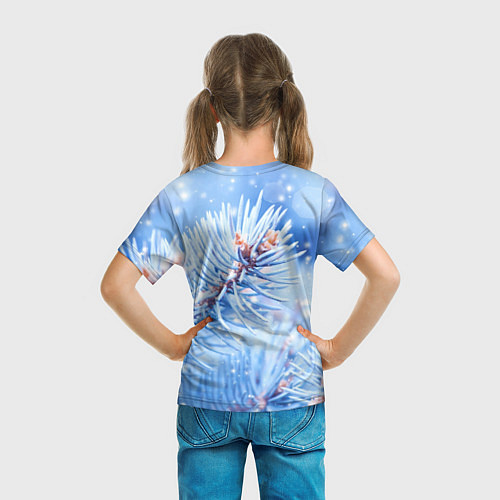 Детская футболка Снежные иголки / 3D-принт – фото 6