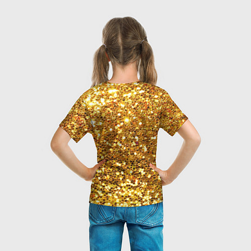 Детская футболка Золотое мерцание / 3D-принт – фото 6