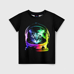 Футболка детская Кот космонавт, цвет: 3D-принт