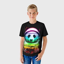 Футболка детская Панда космонавт, цвет: 3D-принт — фото 2