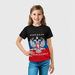Футболка детская Донецкая народная республика, цвет: 3D-принт — фото 2