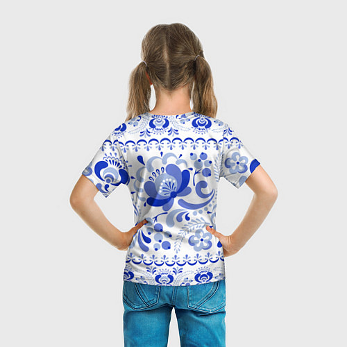 Детская футболка Гжель 2 / 3D-принт – фото 6
