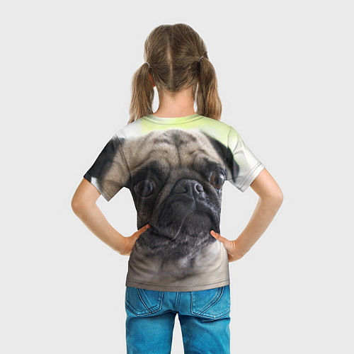 Детская футболка Мопс / 3D-принт – фото 6