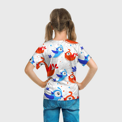 Детская футболка Птички / 3D-принт – фото 6
