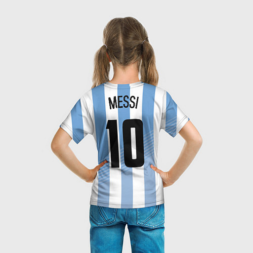 Детская футболка Месси - сборная Аргентины / 3D-принт – фото 6
