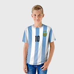 Футболка детская Месси - сборная Аргентины, цвет: 3D-принт — фото 2