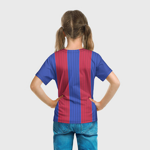 Детская футболка Barcelona: Qatar Airways / 3D-принт – фото 6