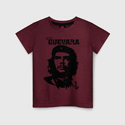 Футболка хлопковая детская Che Guevara, цвет: меланж-бордовый