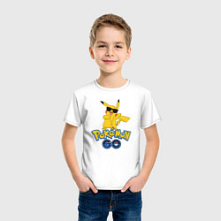 Футболка хлопковая детская Pokemon GO, цвет: белый — фото 2