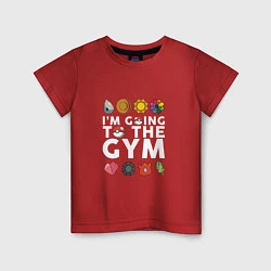 Футболка хлопковая детская Pokemon Im going to the gym (white), цвет: красный
