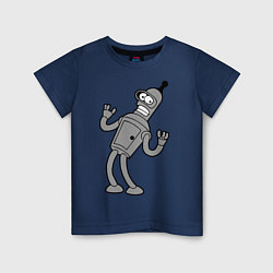 Футболка хлопковая детская Bender Error, цвет: тёмно-синий