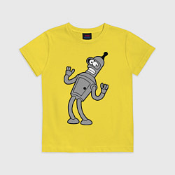 Футболка хлопковая детская Bender Error, цвет: желтый