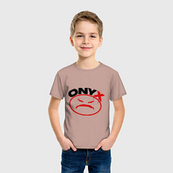 Футболка хлопковая детская Onyx, цвет: пыльно-розовый — фото 2