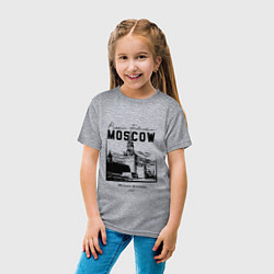 Футболка хлопковая детская Moscow Kremlin 1147, цвет: меланж — фото 2
