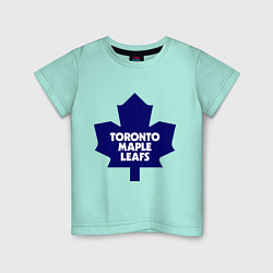 Футболка хлопковая детская Toronto Maple Leafs цвета мятный — фото 1